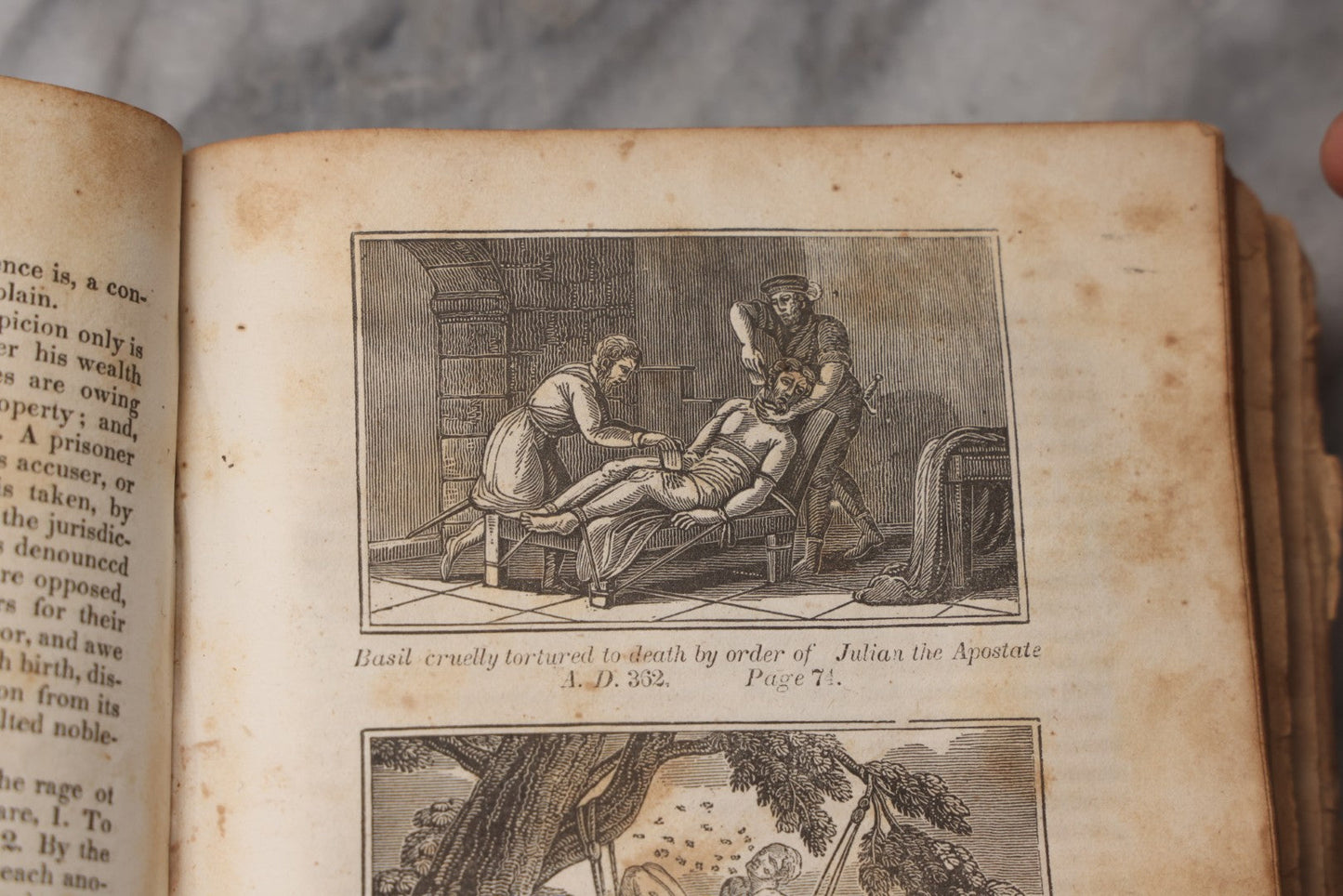 Lot 064 - "Book Of Martyrs; Or, A History Of The Lives, Sufferings, And Triumphant Deaths, Of The Primitive As Well As Protestant Martyrs" Antique Religious Book By Rev. John Fox, Published By E. Hunt, Middletown, 1832
