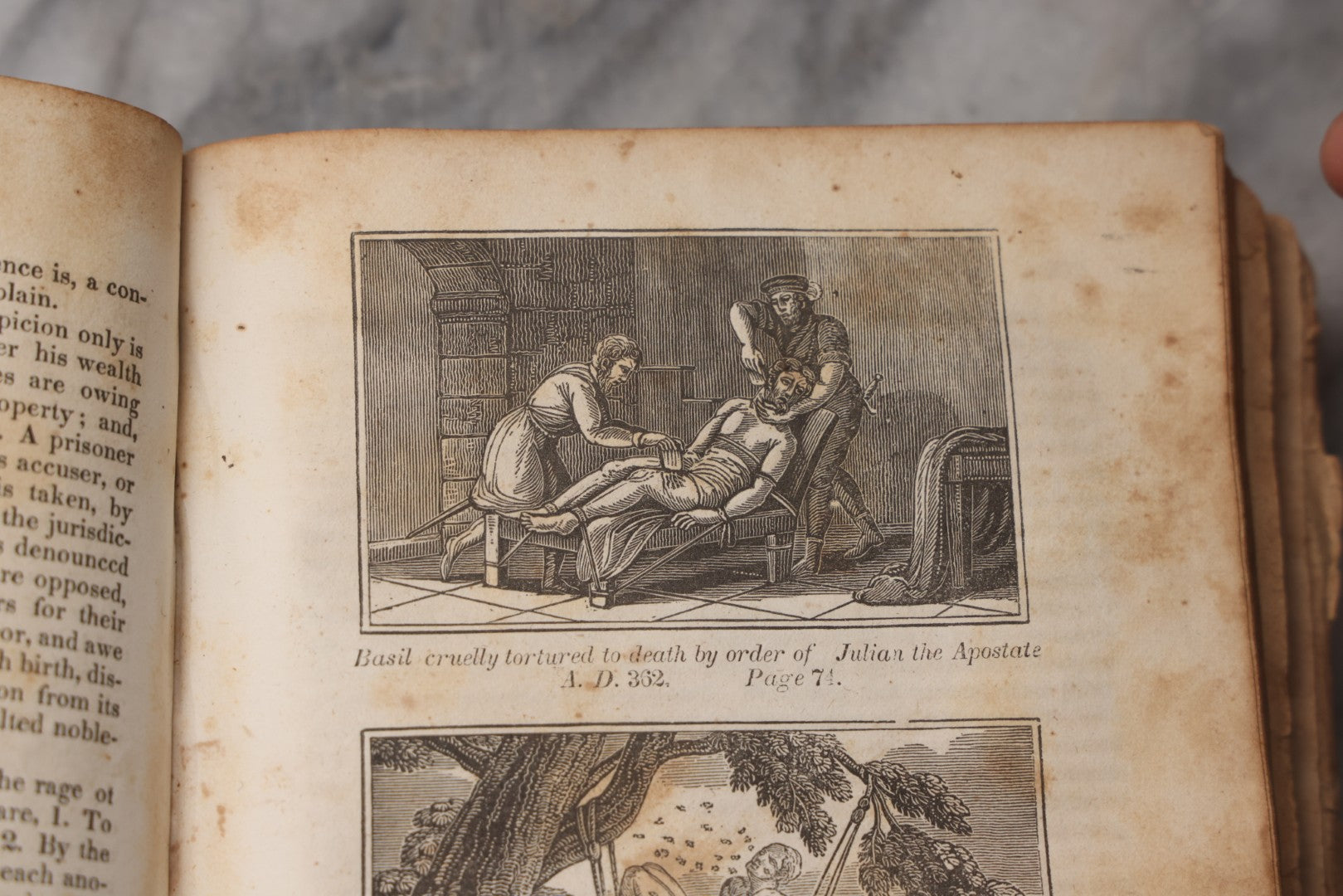 Lot 064 - "Book Of Martyrs; Or, A History Of The Lives, Sufferings, And Triumphant Deaths, Of The Primitive As Well As Protestant Martyrs" Antique Religious Book By Rev. John Fox, Published By E. Hunt, Middletown, 1832