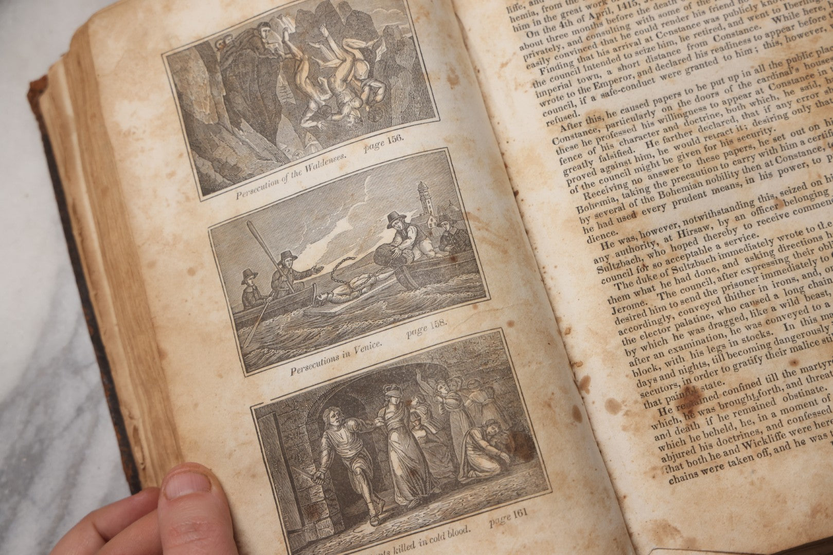 Lot 064 - "Book Of Martyrs; Or, A History Of The Lives, Sufferings, And Triumphant Deaths, Of The Primitive As Well As Protestant Martyrs" Antique Religious Book By Rev. John Fox, Published By E. Hunt, Middletown, 1832