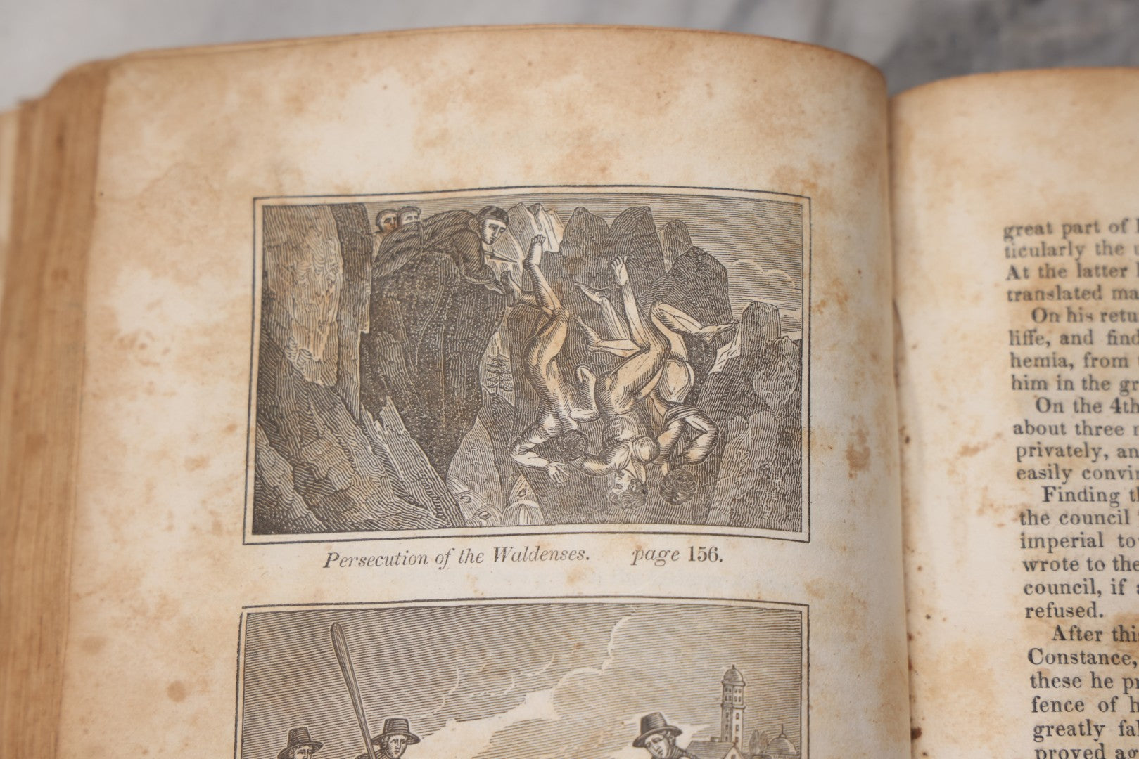 Lot 064 - "Book Of Martyrs; Or, A History Of The Lives, Sufferings, And Triumphant Deaths, Of The Primitive As Well As Protestant Martyrs" Antique Religious Book By Rev. John Fox, Published By E. Hunt, Middletown, 1832
