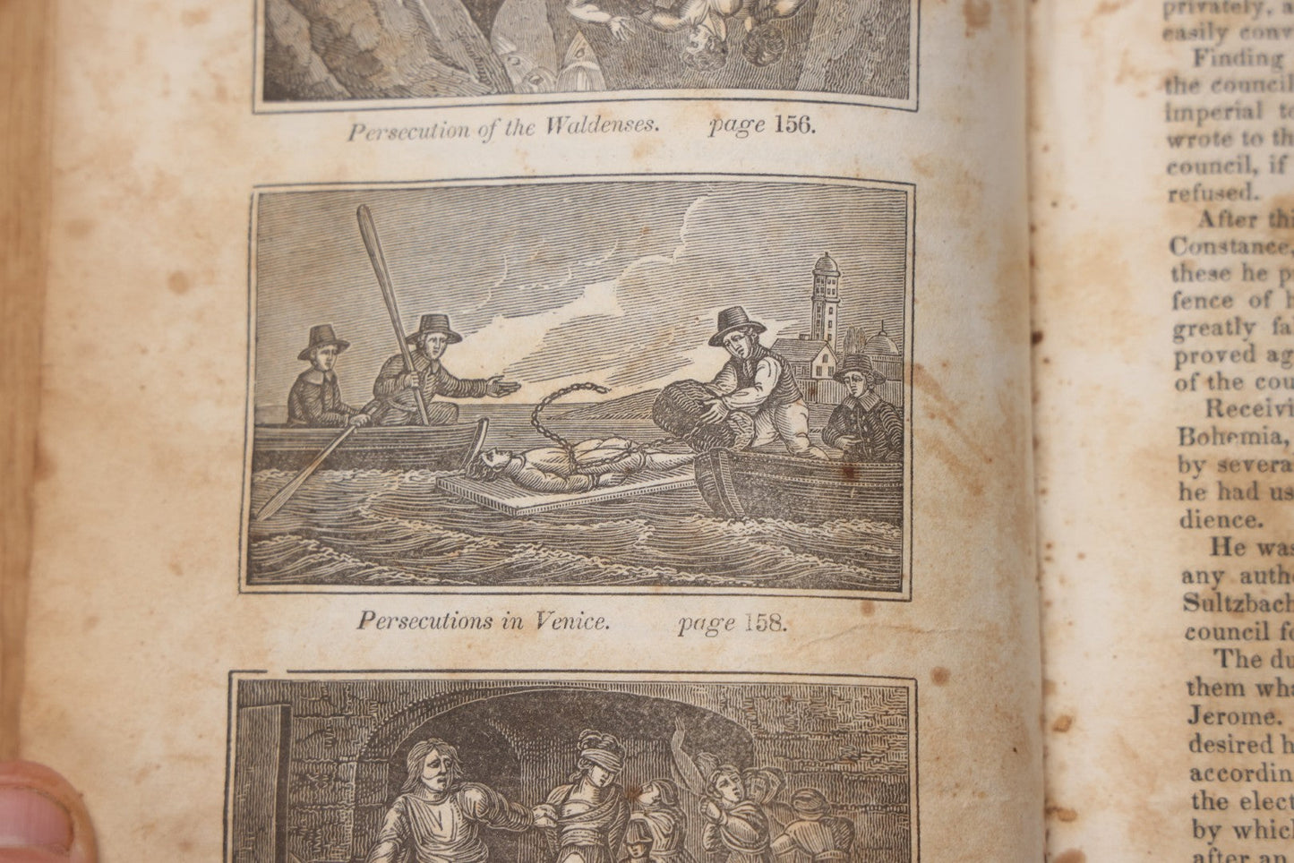 Lot 064 - "Book Of Martyrs; Or, A History Of The Lives, Sufferings, And Triumphant Deaths, Of The Primitive As Well As Protestant Martyrs" Antique Religious Book By Rev. John Fox, Published By E. Hunt, Middletown, 1832