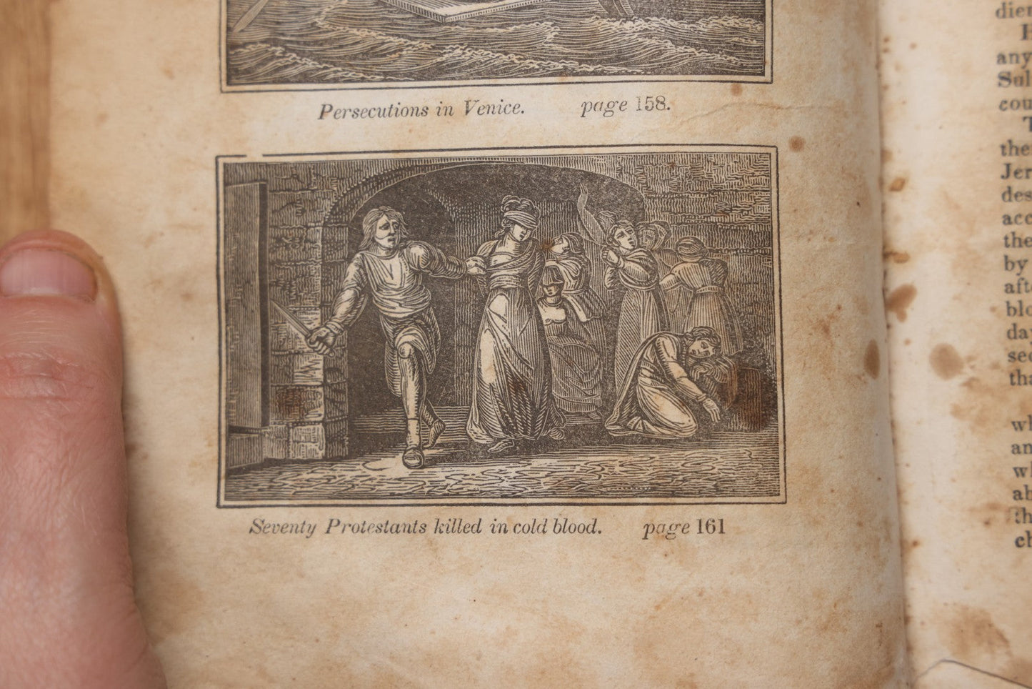 Lot 064 - "Book Of Martyrs; Or, A History Of The Lives, Sufferings, And Triumphant Deaths, Of The Primitive As Well As Protestant Martyrs" Antique Religious Book By Rev. John Fox, Published By E. Hunt, Middletown, 1832