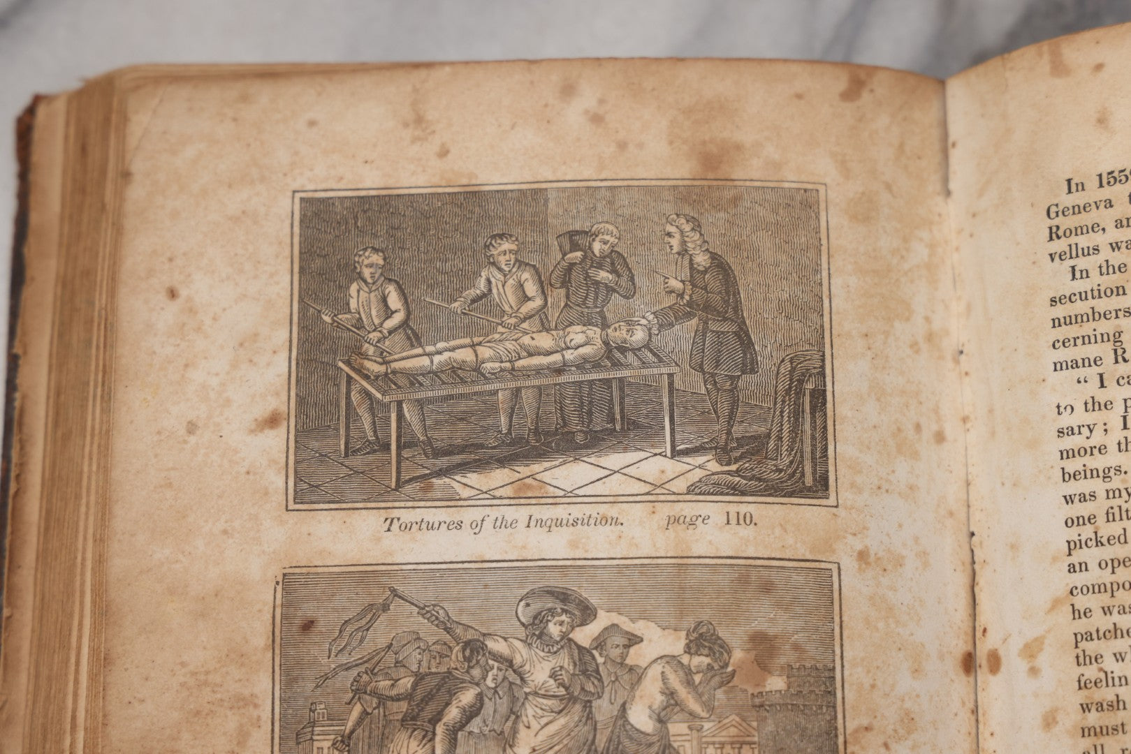 Lot 064 - "Book Of Martyrs; Or, A History Of The Lives, Sufferings, And Triumphant Deaths, Of The Primitive As Well As Protestant Martyrs" Antique Religious Book By Rev. John Fox, Published By E. Hunt, Middletown, 1832