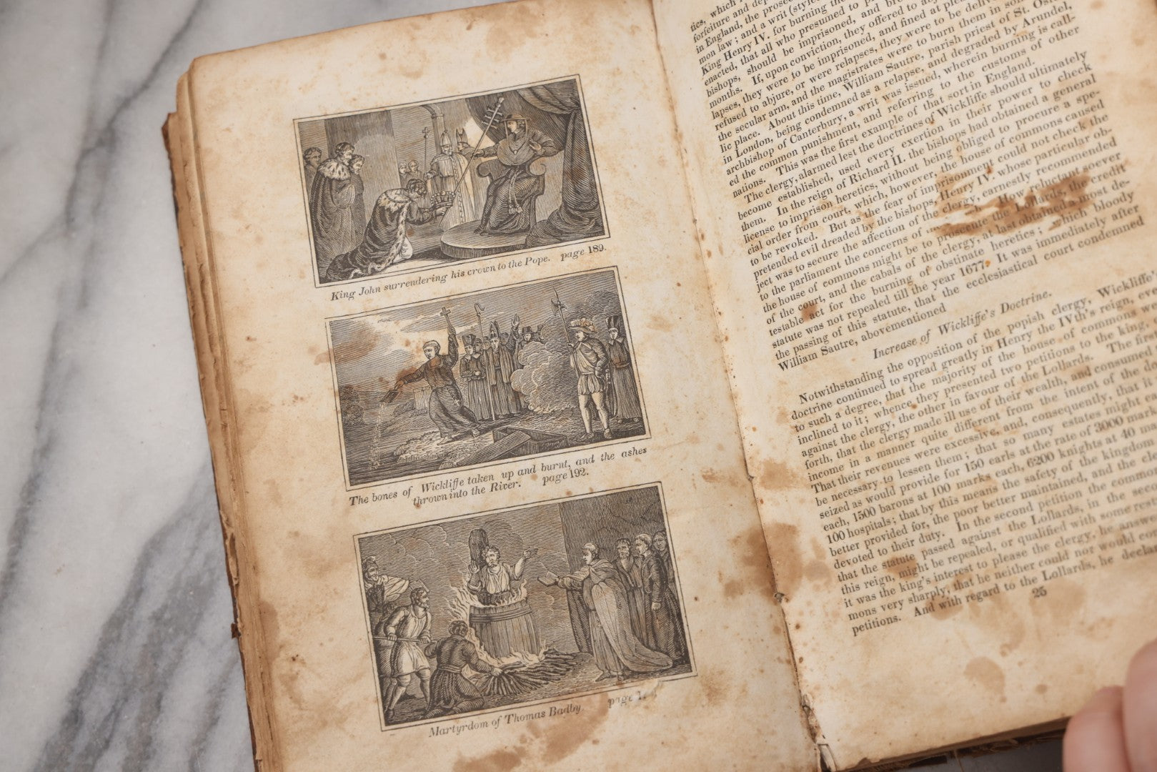 Lot 064 - "Book Of Martyrs; Or, A History Of The Lives, Sufferings, And Triumphant Deaths, Of The Primitive As Well As Protestant Martyrs" Antique Religious Book By Rev. John Fox, Published By E. Hunt, Middletown, 1832