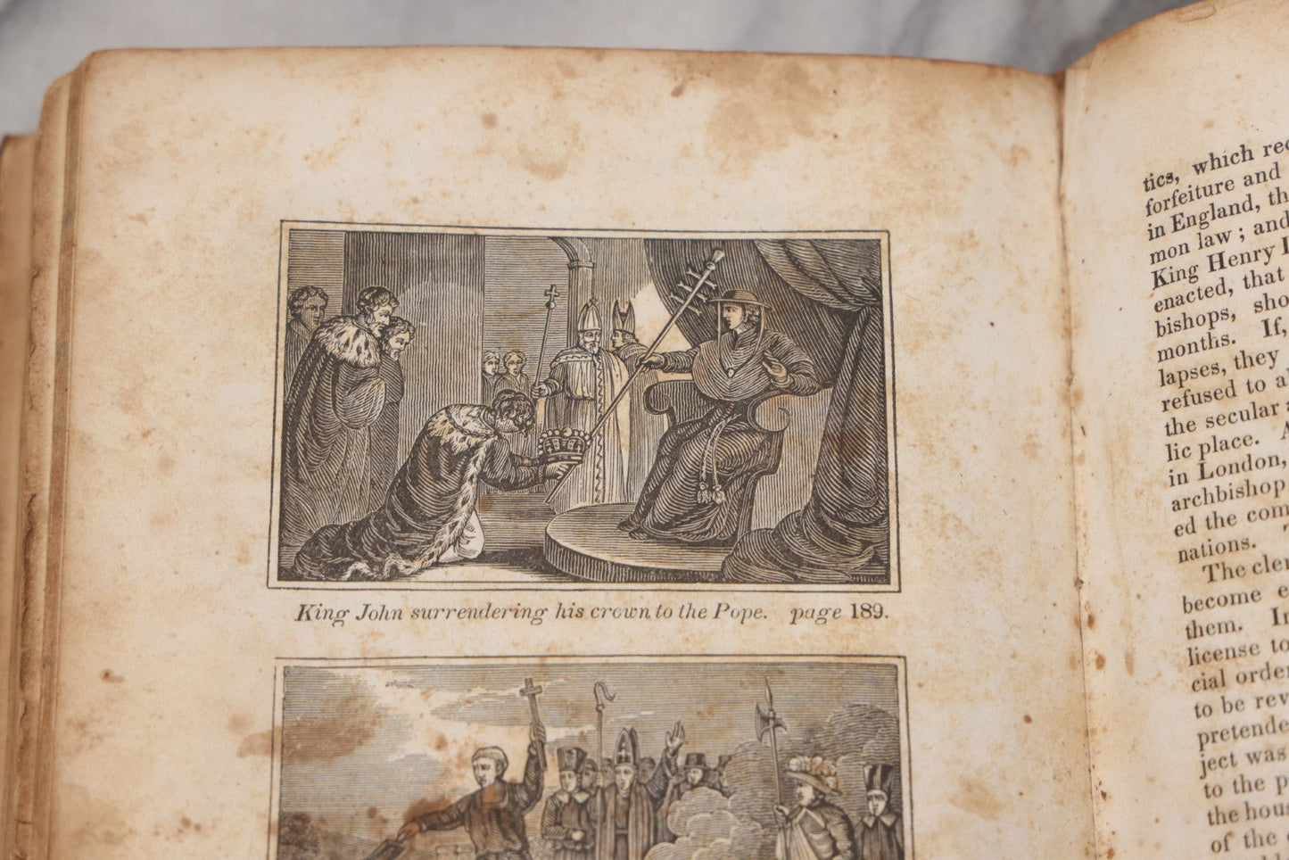Lot 064 - "Book Of Martyrs; Or, A History Of The Lives, Sufferings, And Triumphant Deaths, Of The Primitive As Well As Protestant Martyrs" Antique Religious Book By Rev. John Fox, Published By E. Hunt, Middletown, 1832