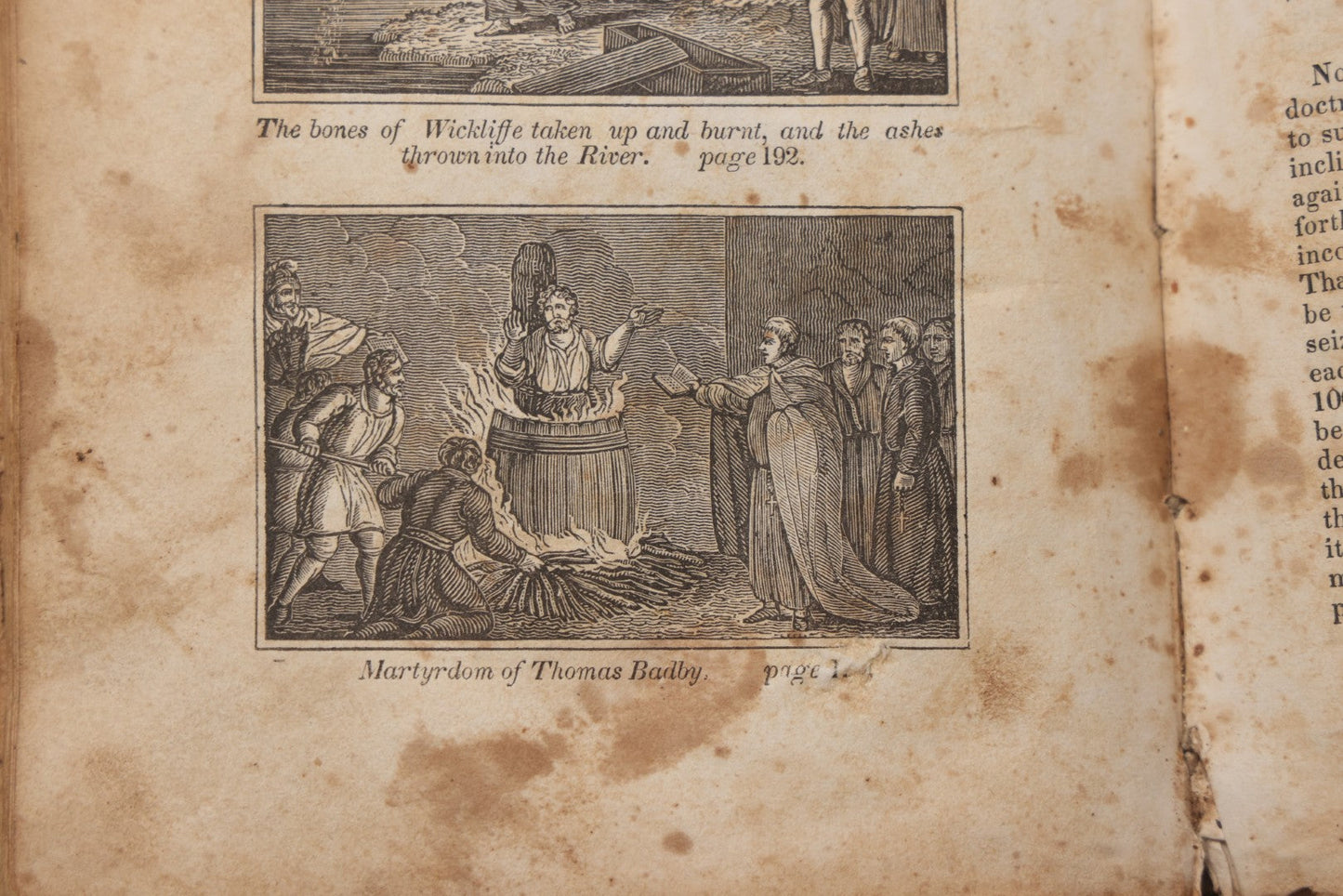 Lot 064 - "Book Of Martyrs; Or, A History Of The Lives, Sufferings, And Triumphant Deaths, Of The Primitive As Well As Protestant Martyrs" Antique Religious Book By Rev. John Fox, Published By E. Hunt, Middletown, 1832
