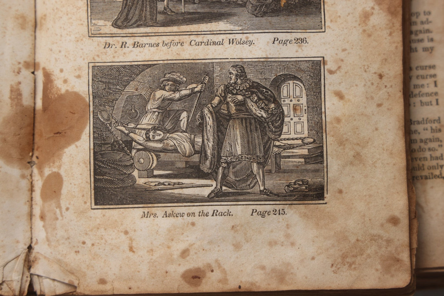 Lot 064 - "Book Of Martyrs; Or, A History Of The Lives, Sufferings, And Triumphant Deaths, Of The Primitive As Well As Protestant Martyrs" Antique Religious Book By Rev. John Fox, Published By E. Hunt, Middletown, 1832