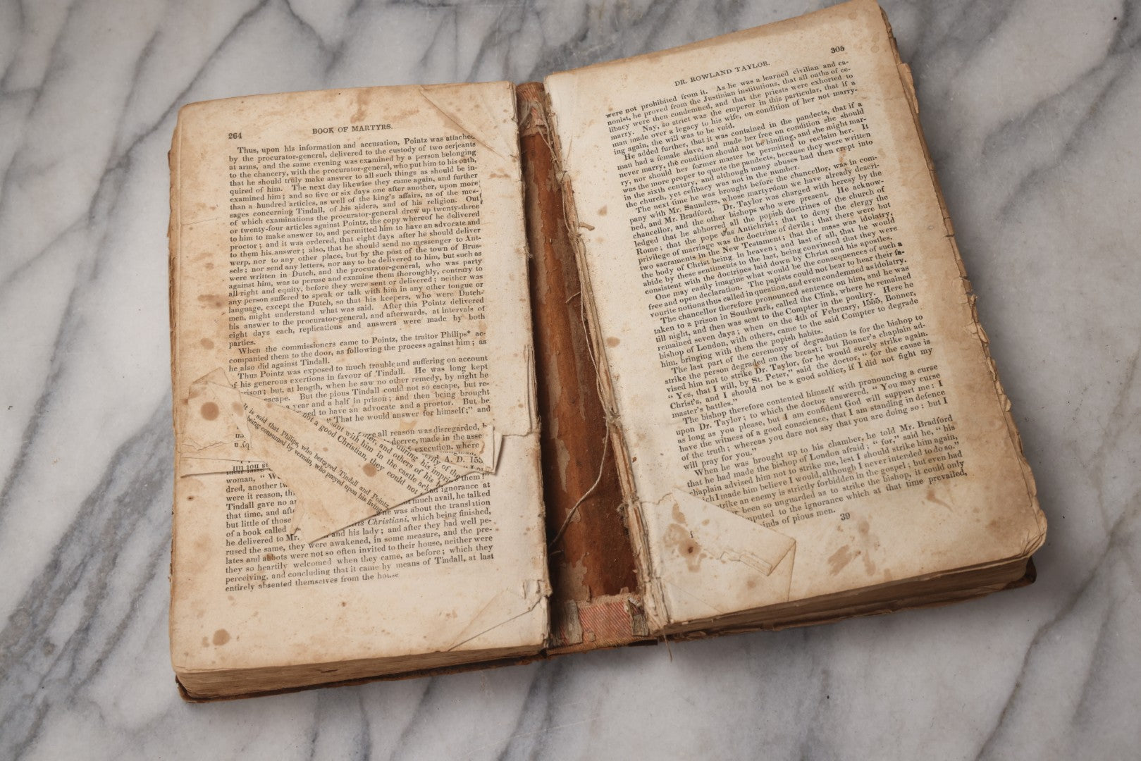 Lot 064 - "Book Of Martyrs; Or, A History Of The Lives, Sufferings, And Triumphant Deaths, Of The Primitive As Well As Protestant Martyrs" Antique Religious Book By Rev. John Fox, Published By E. Hunt, Middletown, 1832