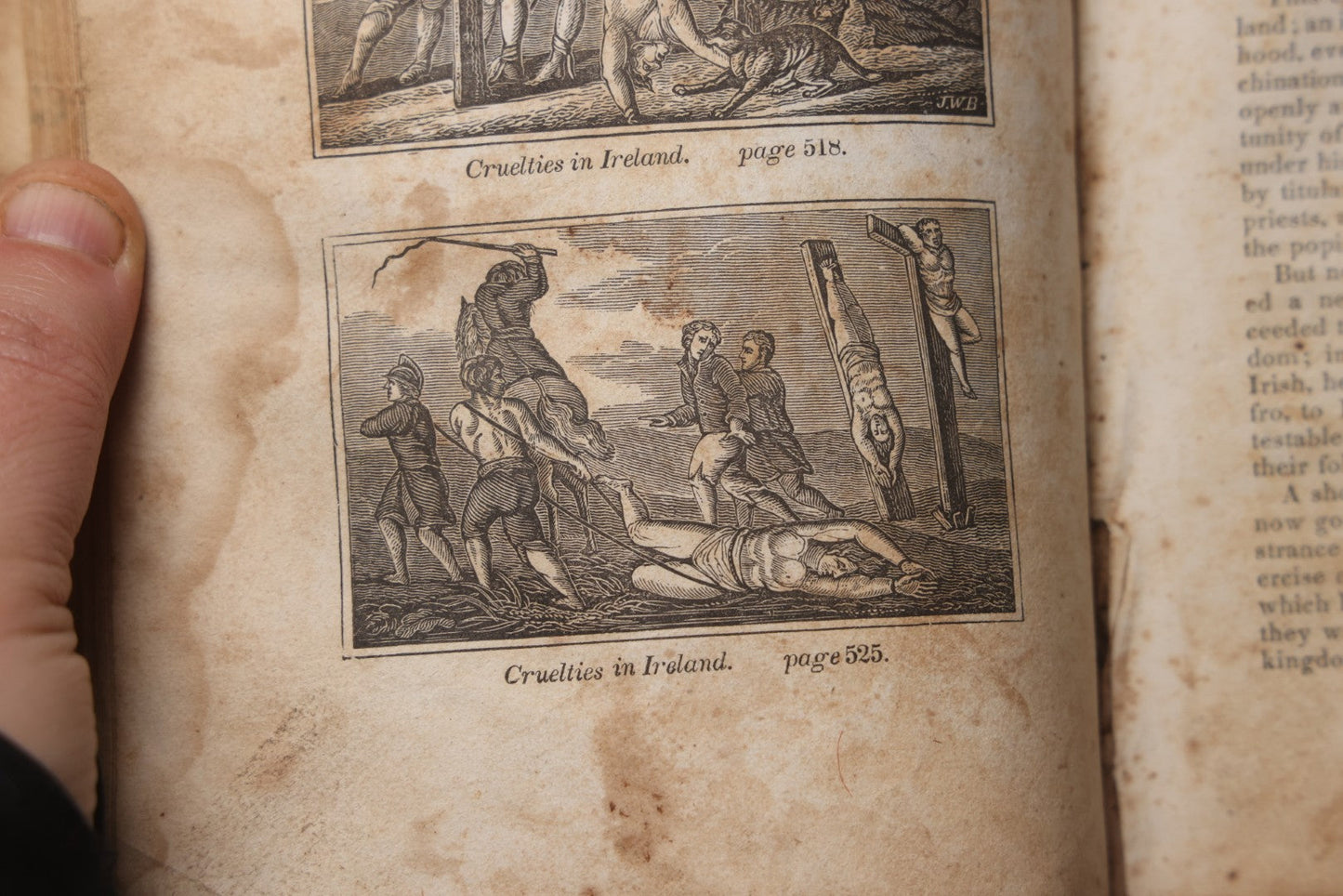 Lot 064 - "Book Of Martyrs; Or, A History Of The Lives, Sufferings, And Triumphant Deaths, Of The Primitive As Well As Protestant Martyrs" Antique Religious Book By Rev. John Fox, Published By E. Hunt, Middletown, 1832