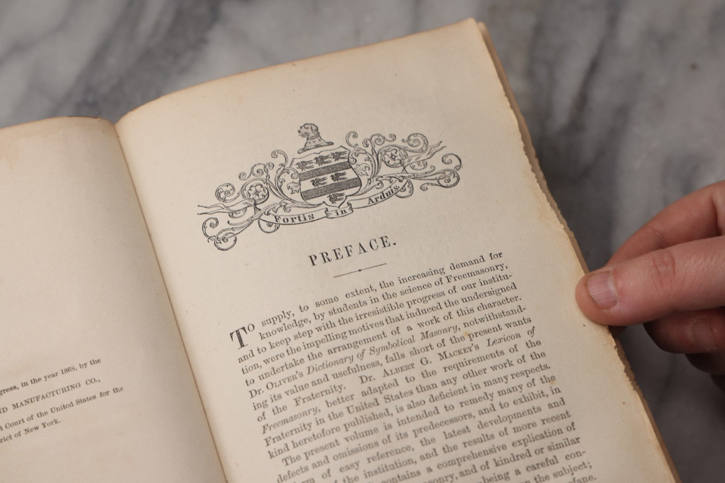 Lot 065 - "General History And Cyclopedia Of Free Masonry" Antique Fraternal Book By Robert Macoy, Masonic Publishing Co., New York, 1870