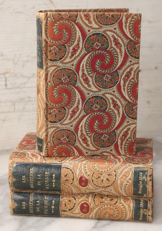 Lot 066 - "Les Mystères De La Russie" ("The Mysteries Of Russia") Antique French Historical And Political Mystery Book Set By Frédéric Lacroix, Published By Librairie Étrangère, Bruxelles, 1844