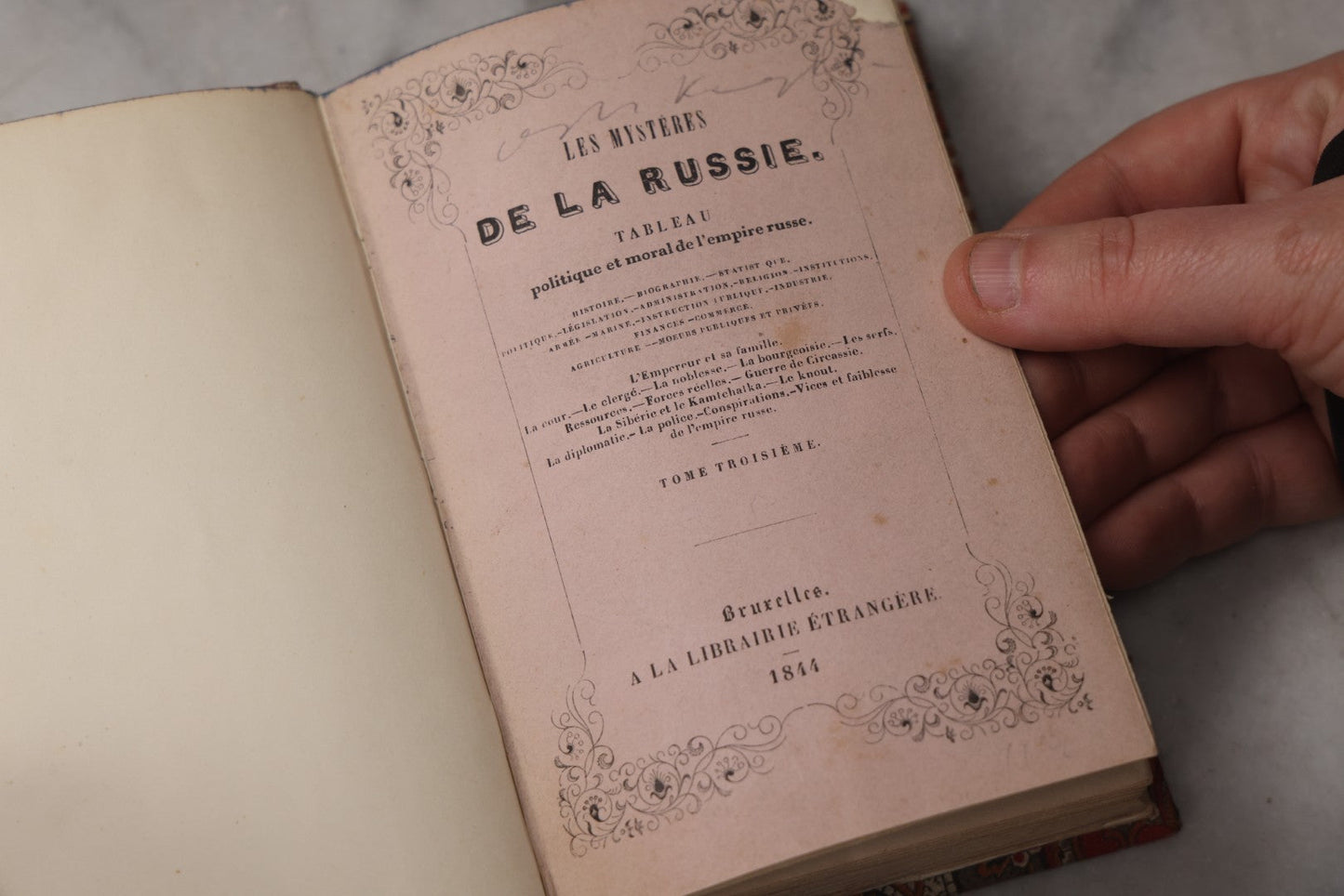 Lot 066 - "Les Mystères De La Russie" ("The Mysteries Of Russia") Antique French Historical And Political Mystery Book Set By Frédéric Lacroix, Published By Librairie Étrangère, Bruxelles, 1844