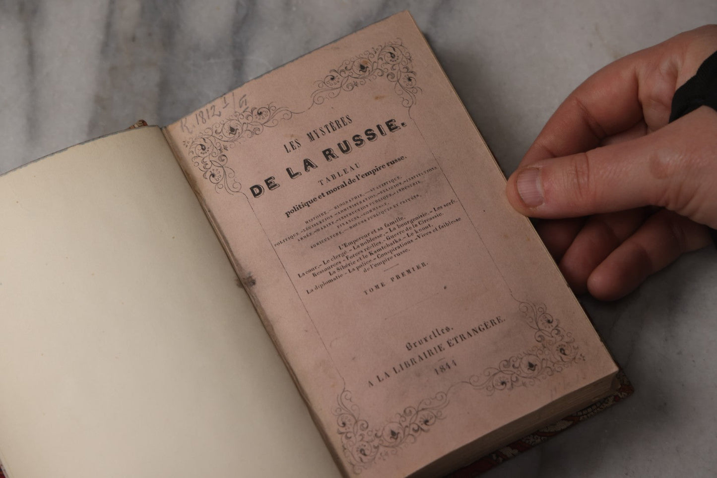 Lot 066 - "Les Mystères De La Russie" ("The Mysteries Of Russia") Antique French Historical And Political Mystery Book Set By Frédéric Lacroix, Published By Librairie Étrangère, Bruxelles, 1844