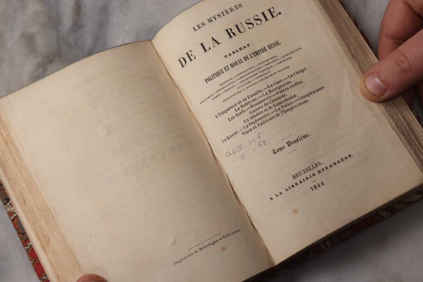 Lot 066 - "Les Mystères De La Russie" ("The Mysteries Of Russia") Antique French Historical And Political Mystery Book Set By Frédéric Lacroix, Published By Librairie Étrangère, Bruxelles, 1844