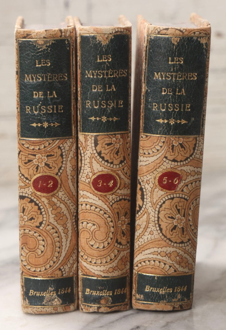 Lot 066 - "Les Mystères De La Russie" ("The Mysteries Of Russia") Antique French Historical And Political Mystery Book Set By Frédéric Lacroix, Published By Librairie Étrangère, Bruxelles, 1844