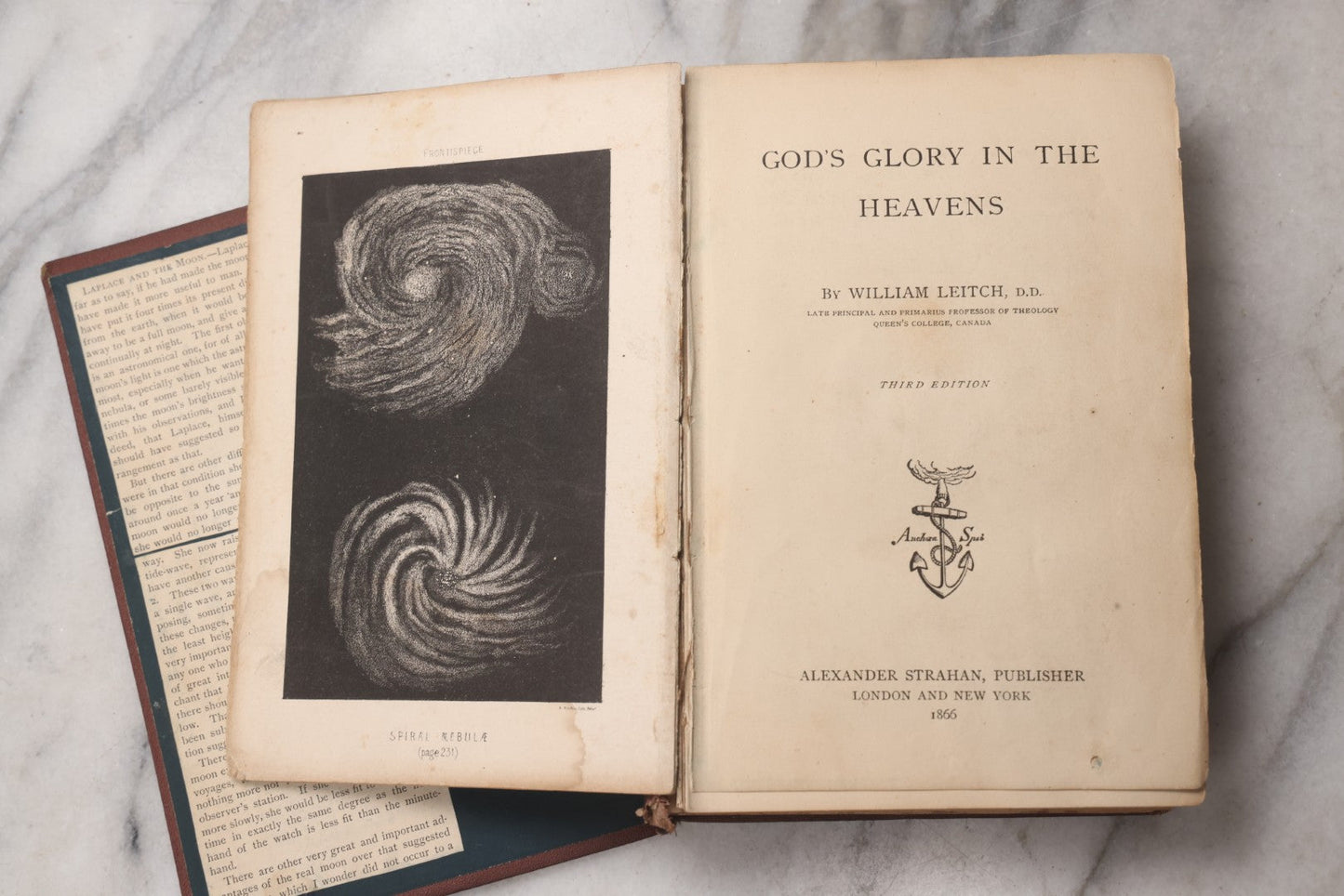 Lot 067 - "God's Glory In The Heavens" Antique Astronomical And Religious Book By William Leitch, Published By Alexander Strahan, London And New York, 1866, Note Front Cover Detached