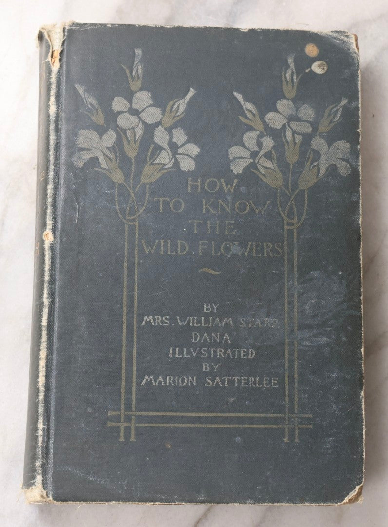 Lot 073 - "How To Know The Wild Flowers" Antique Botanical Field Guide By Mrs. William Starr Dana, Illustrated By Marion Satterlee, Published By Charles Scribner's Sons, New York, 1894