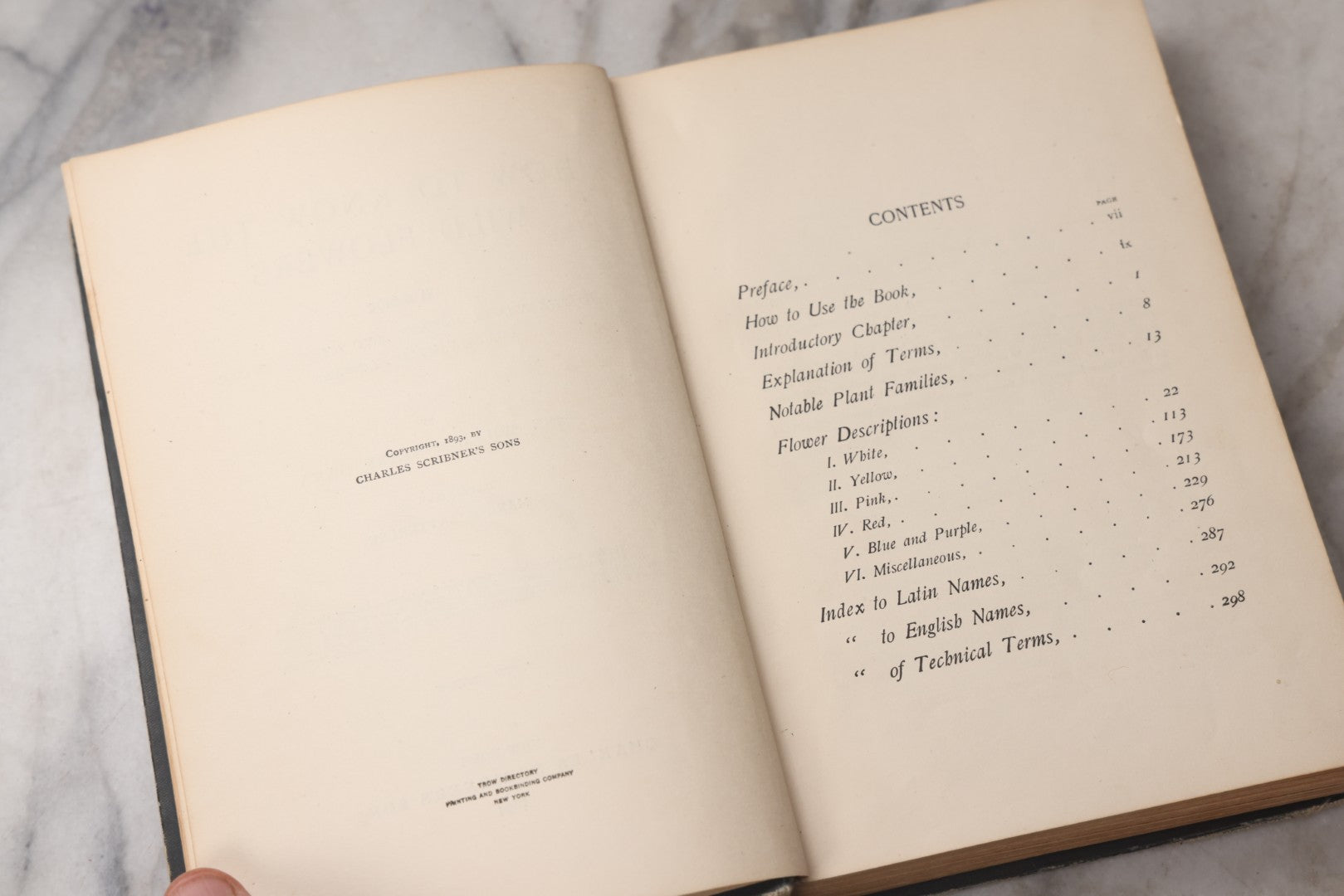 Lot 073 - "How To Know The Wild Flowers" Antique Botanical Field Guide By Mrs. William Starr Dana, Illustrated By Marion Satterlee, Published By Charles Scribner's Sons, New York, 1894