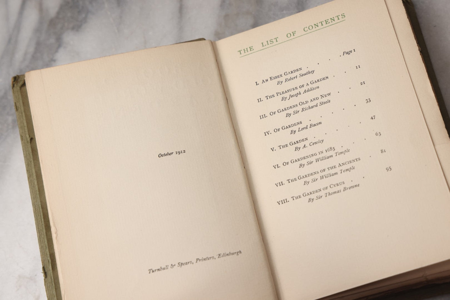 Lot 075 - “A Book Of Old World Gardens” Antique Book Of Gardening Essays Illustrated By Beatrice Parsons, Edited By Alfred H. Hyatt, T. N. Foulis, London & Edinburgh, 1912