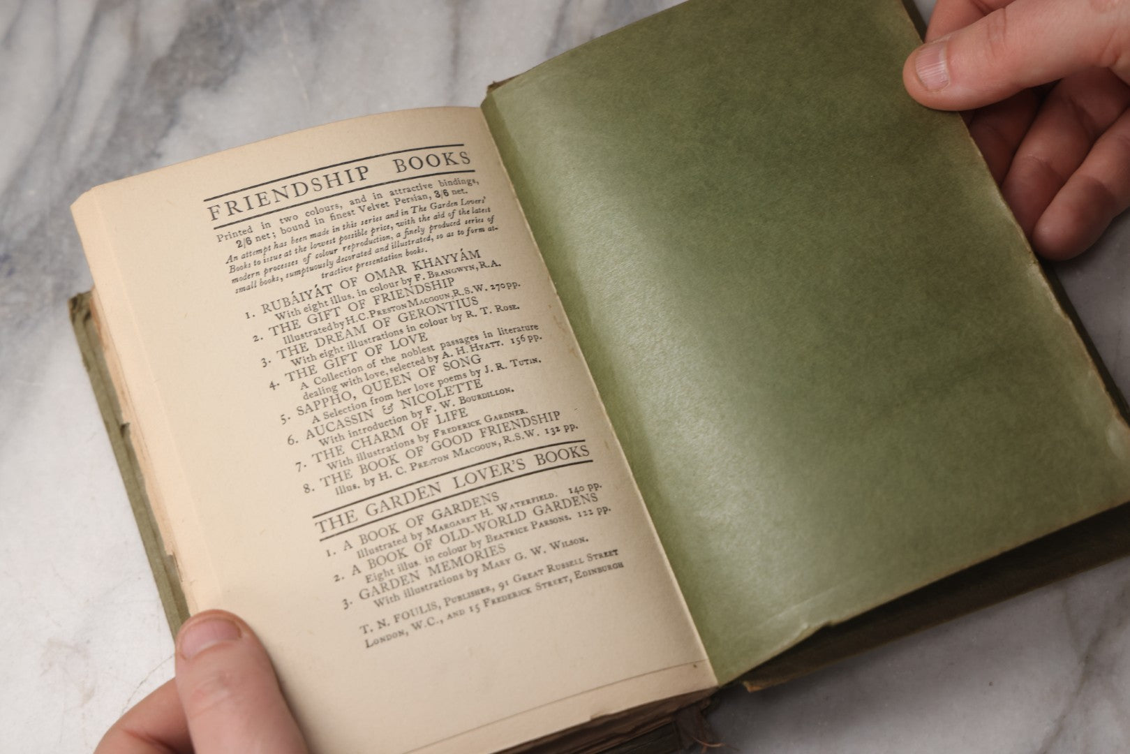 Lot 075 - “A Book Of Old World Gardens” Antique Book Of Gardening Essays Illustrated By Beatrice Parsons, Edited By Alfred H. Hyatt, T. N. Foulis, London & Edinburgh, 1912