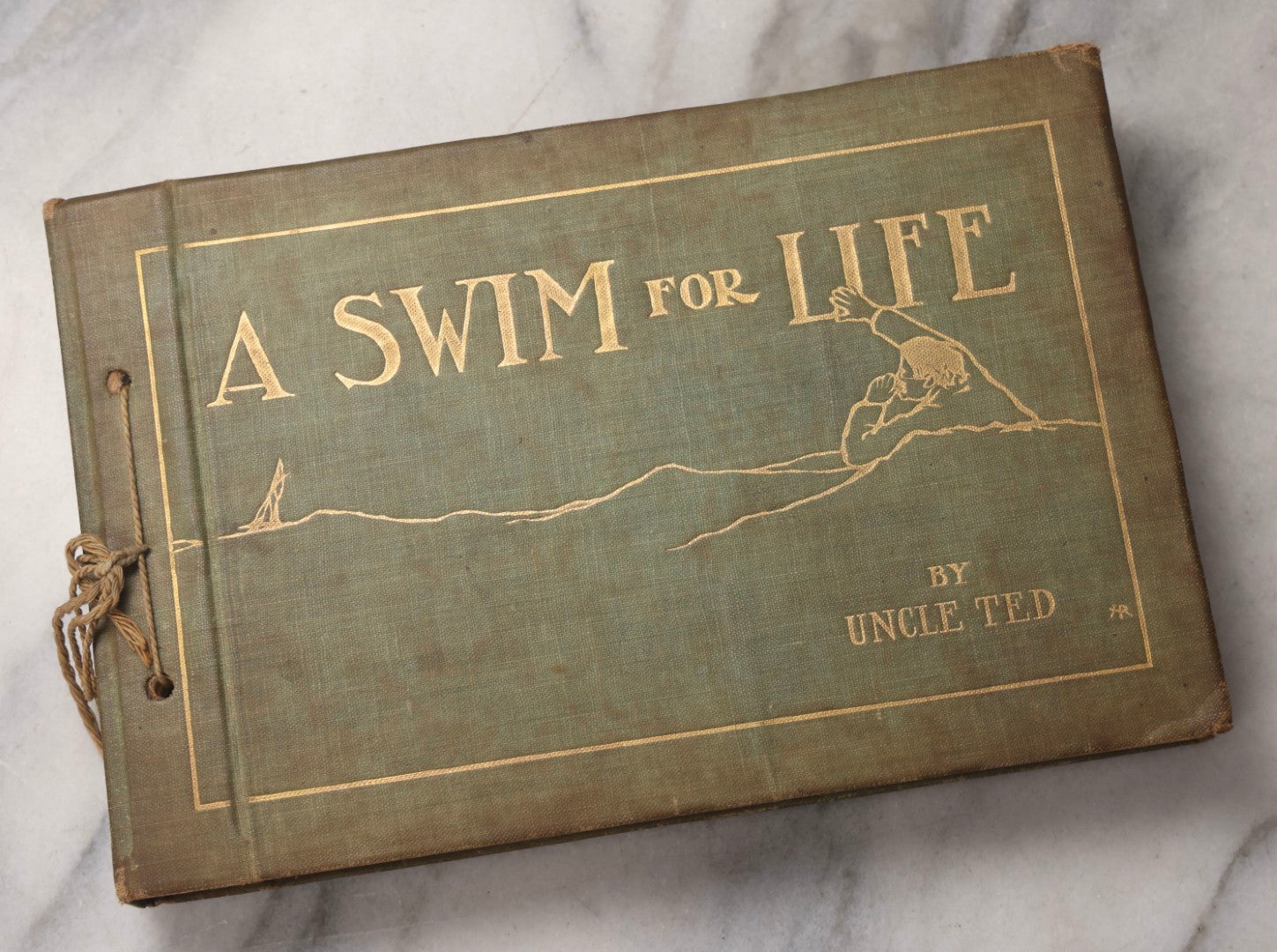 Lot 076 - "A Swim For Life" Antique Limited Edition Illustrated Maritime Adventure Book By "Uncle Ted," Published By Orange Judd Co., New York, 1904