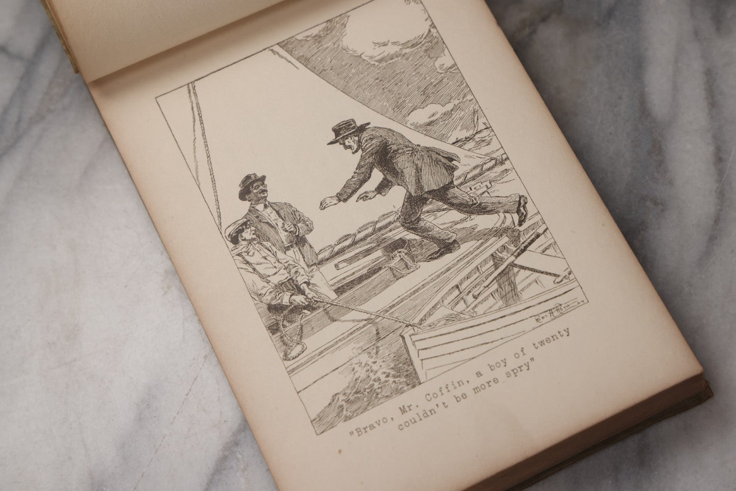 Lot 076 - "A Swim For Life" Antique Limited Edition Illustrated Maritime Adventure Book By "Uncle Ted," Published By Orange Judd Co., New York, 1904