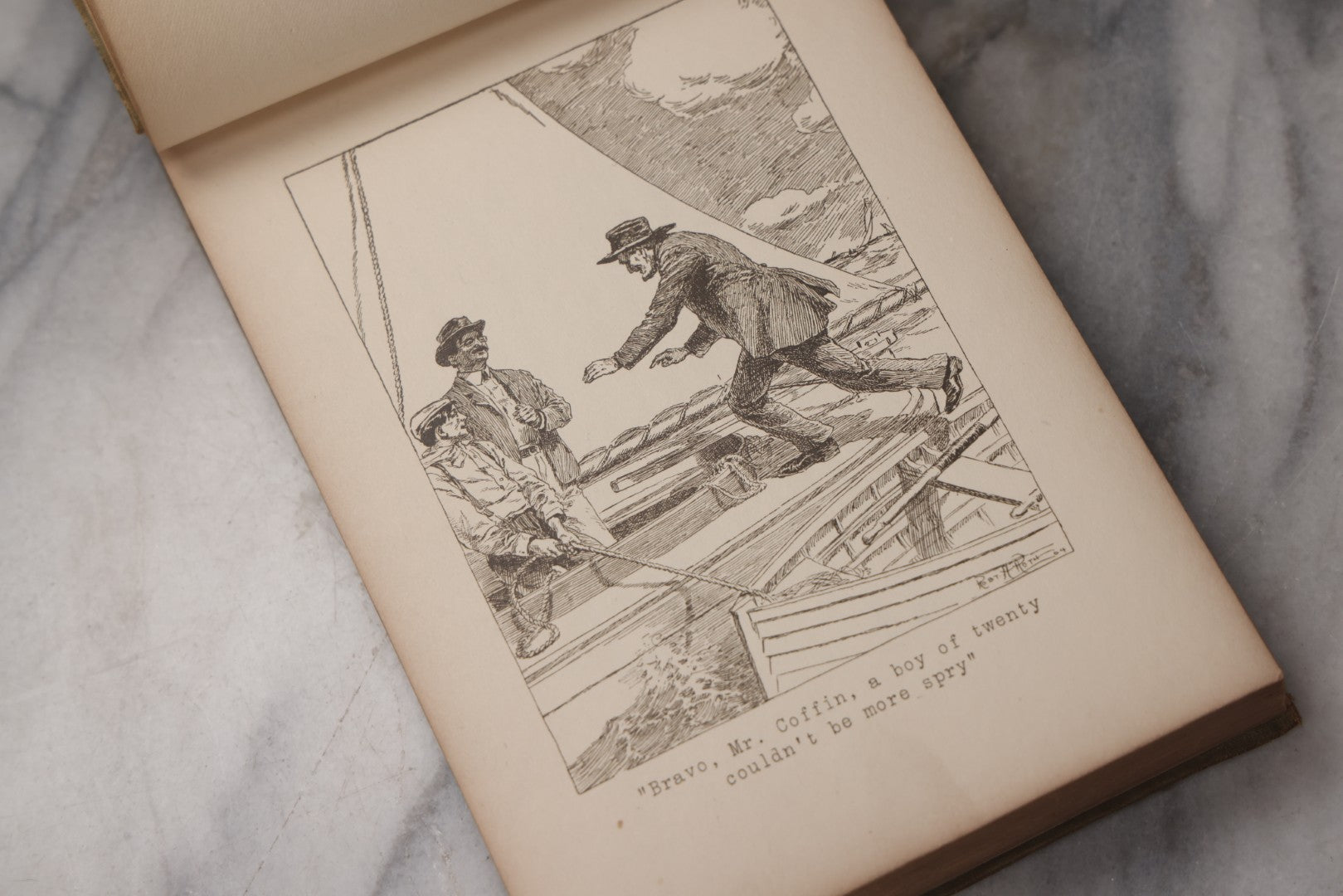 Lot 076 - "A Swim For Life" Antique Limited Edition Illustrated Maritime Adventure Book By "Uncle Ted," Published By Orange Judd Co., New York, 1904