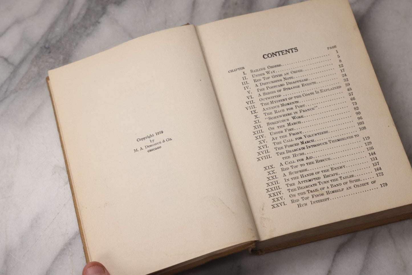 Lot 077 - "Over There With Pershing's Heroes At Cantigny" Antique World War I Book By Capt. George H. Ralphson, Published By M. A. Donohue & Co., Chicago, 1919