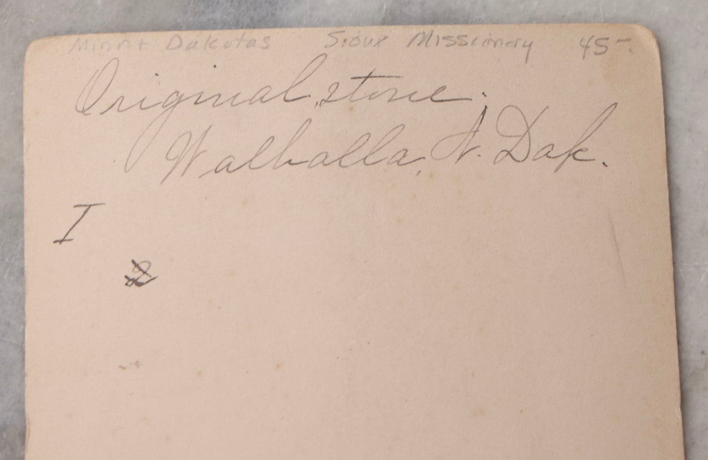 Lot 084 - Antique Cabinet Card Photograph Of The Original Tombstone Of Sarah Philena Barnard, Sioux Missionary, Walhalla, North Dakota, Photographed By A.P. Doland, Crookston, Minnesota, Dated 1888