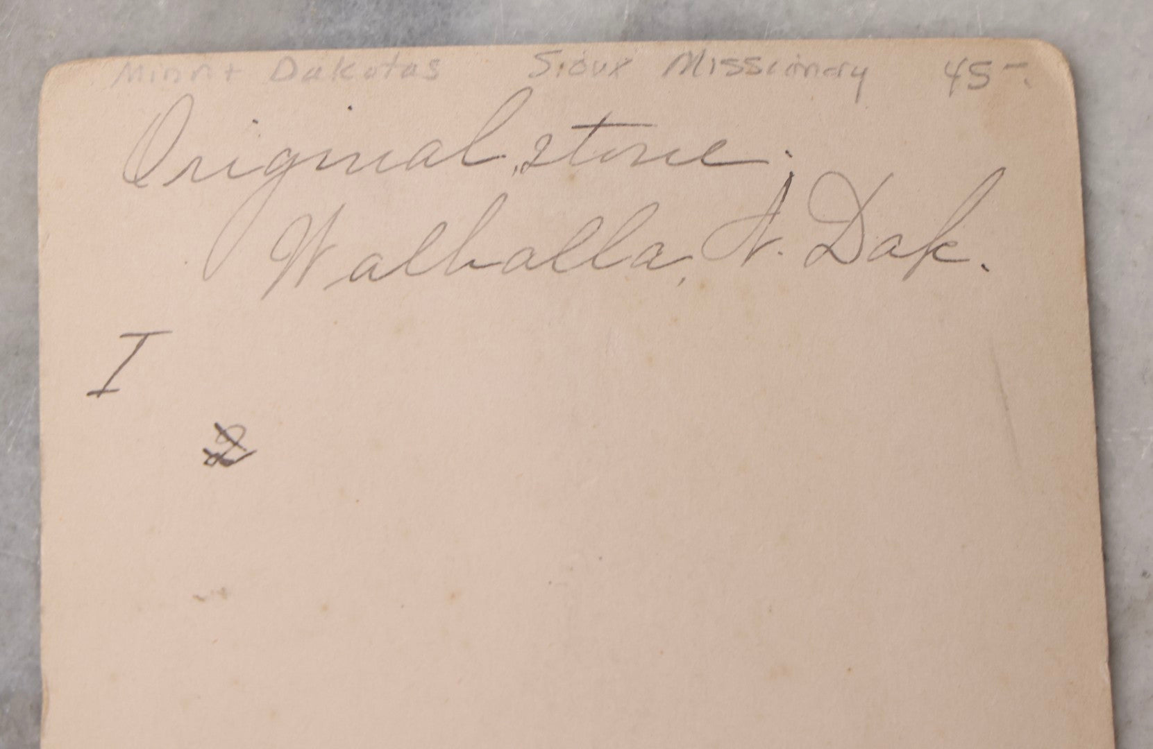 Lot 084 - Antique Cabinet Card Photograph Of The Original Tombstone Of Sarah Philena Barnard, Sioux Missionary, Walhalla, North Dakota, Photographed By A.P. Doland, Crookston, Minnesota, Dated 1888