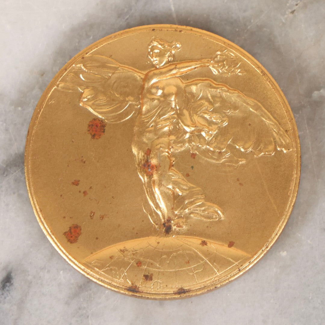 Lot 099 - Grouping Of 3 Vintage Automobile Club Badges Including Long Island Sports Car Association, 3-3/4" Diameter, And M.G.C.C. Award Medals, 2" Diameter