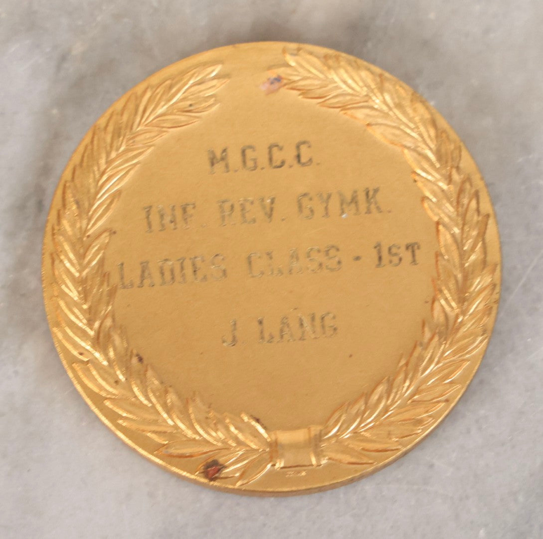 Lot 099 - Grouping Of 3 Vintage Automobile Club Badges Including Long Island Sports Car Association, 3-3/4" Diameter, And M.G.C.C. Award Medals, 2" Diameter