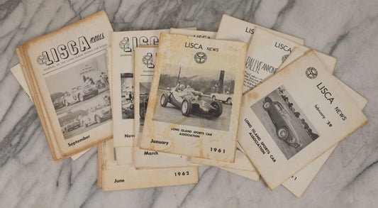 Lot 100 - Grouping Of 24 Vintage “Lisca News” Journals Of The Long Island Sports Car Association, 1959–1963