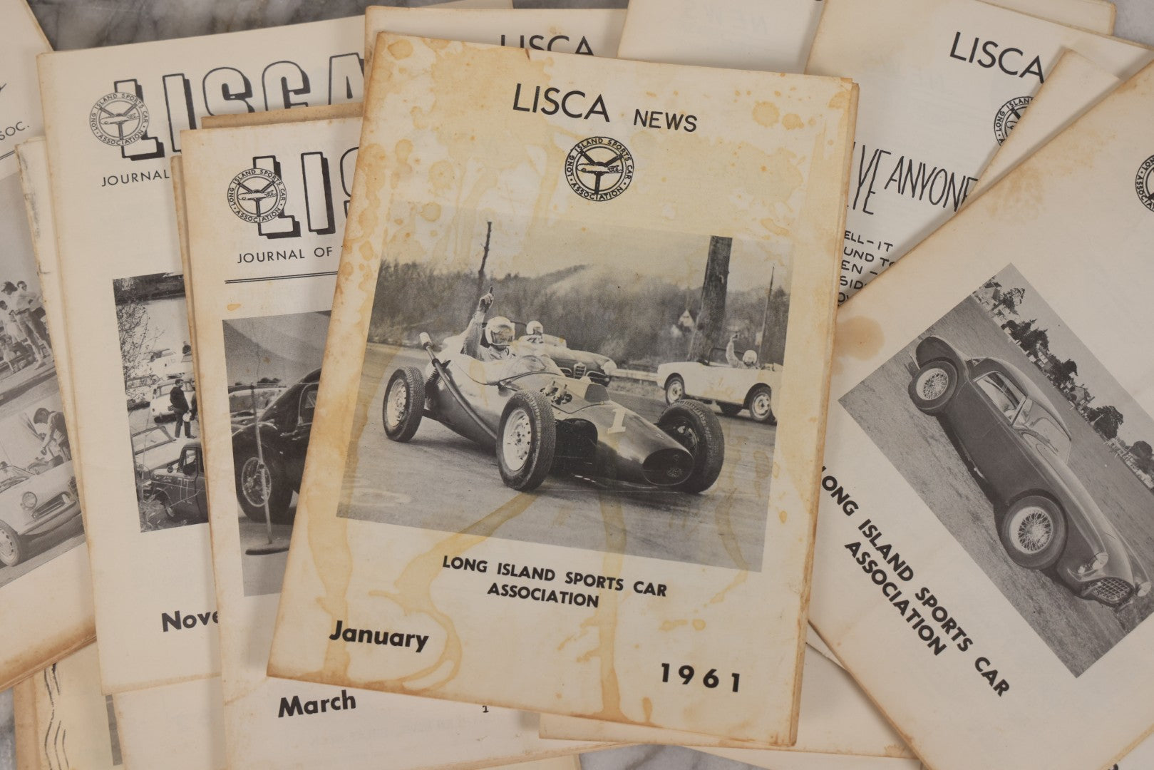 Lot 100 - Grouping Of 24 Vintage “Lisca News” Journals Of The Long Island Sports Car Association, 1959–1963