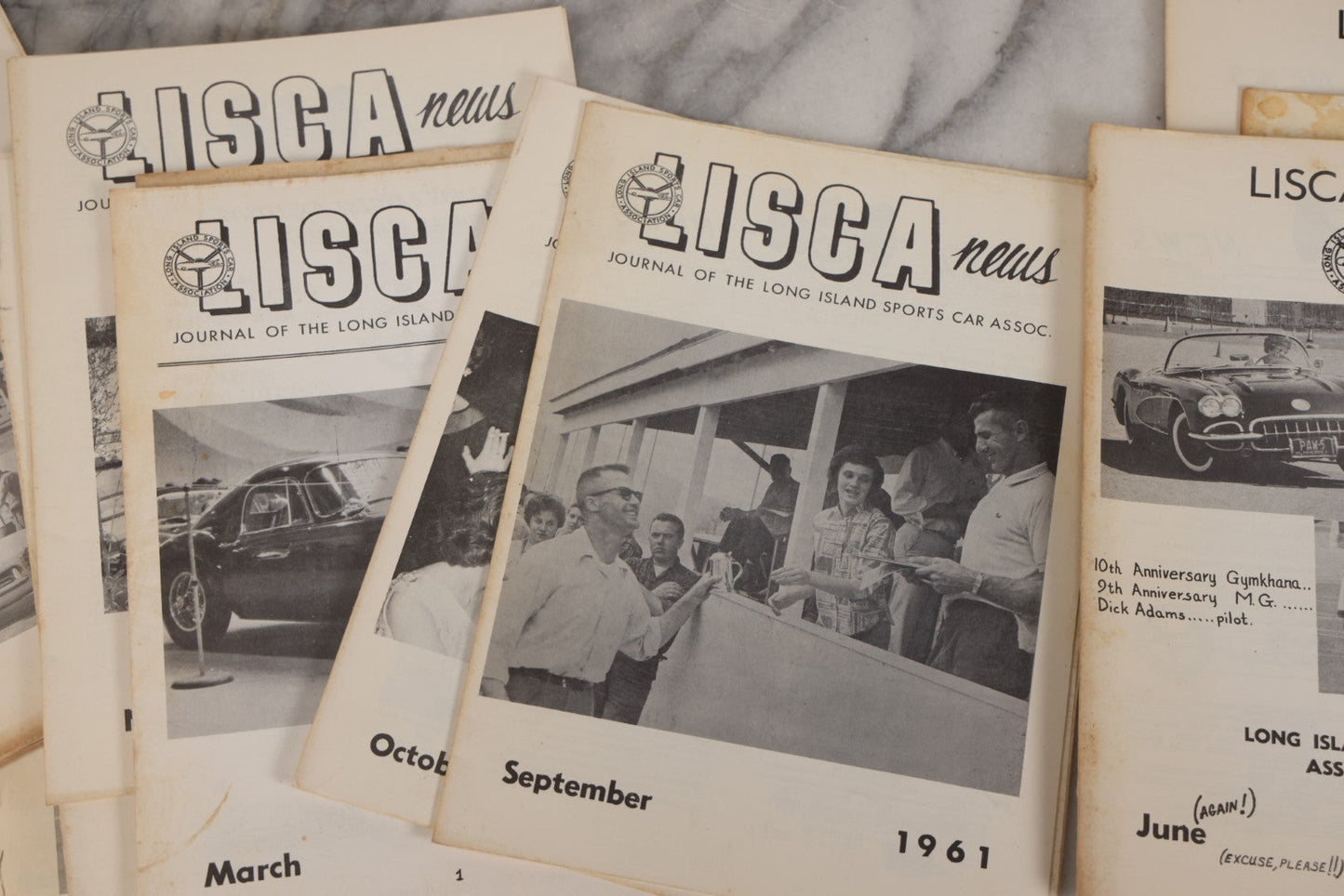 Lot 100 - Grouping Of 24 Vintage “Lisca News” Journals Of The Long Island Sports Car Association, 1959–1963