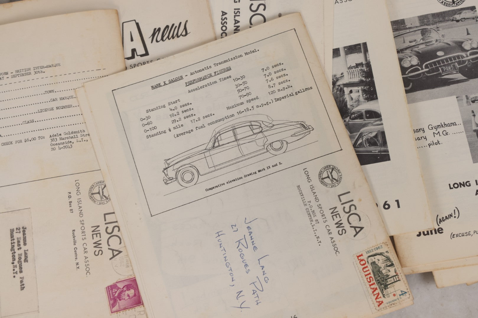 Lot 100 - Grouping Of 24 Vintage “Lisca News” Journals Of The Long Island Sports Car Association, 1959–1963