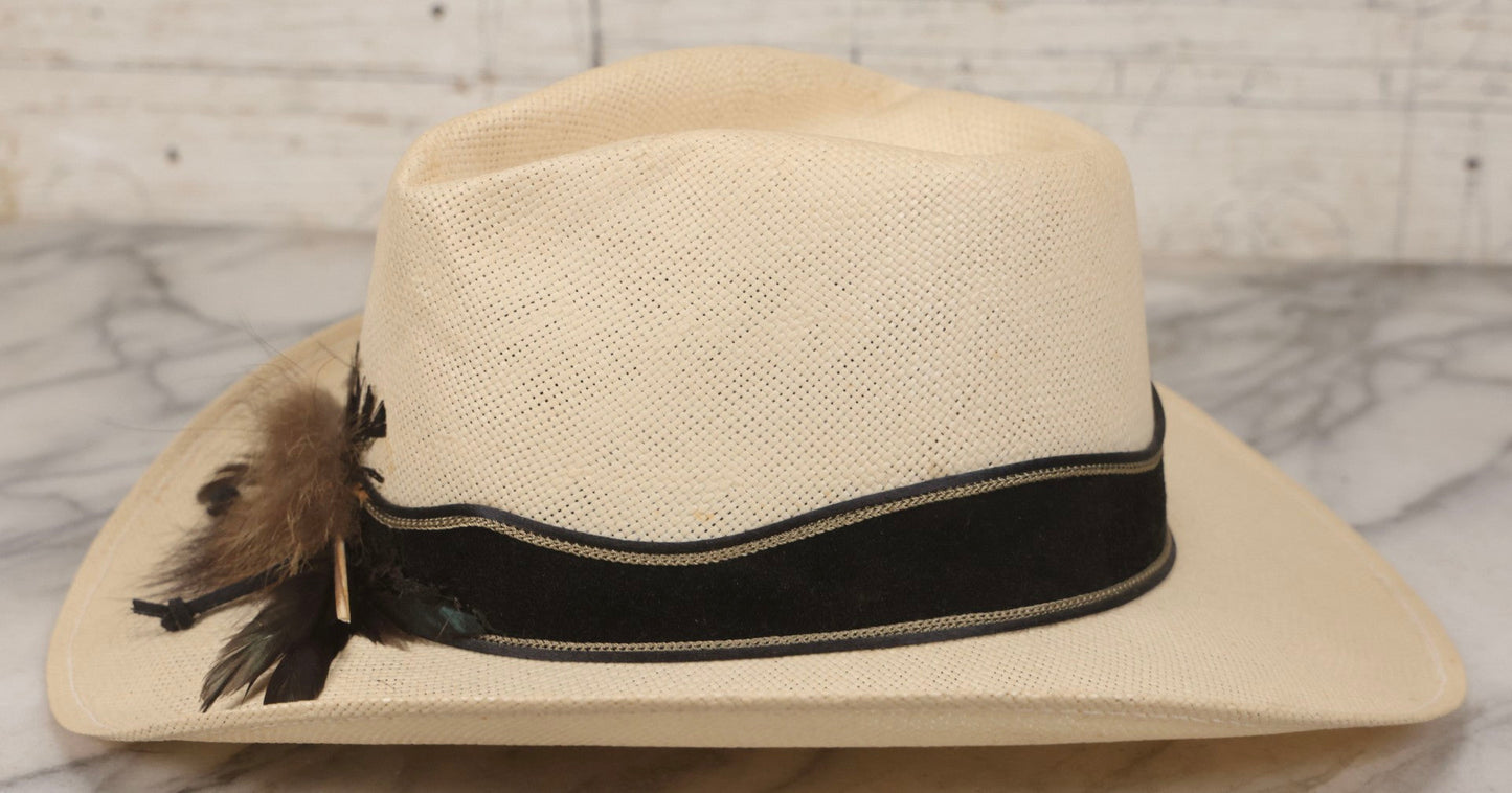 Lot 103 - Modern “A Genuine Charlie 1 Horse Original” White Straw Cowboy Hat, Made In U.S.A.., Size Medium