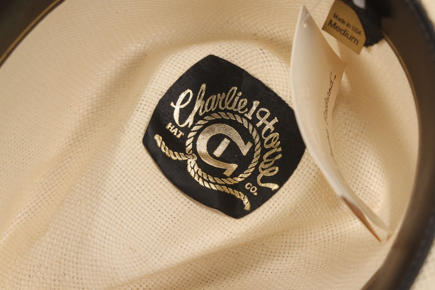 Lot 103 - Modern “A Genuine Charlie 1 Horse Original” White Straw Cowboy Hat, Made In U.S.A.., Size Medium