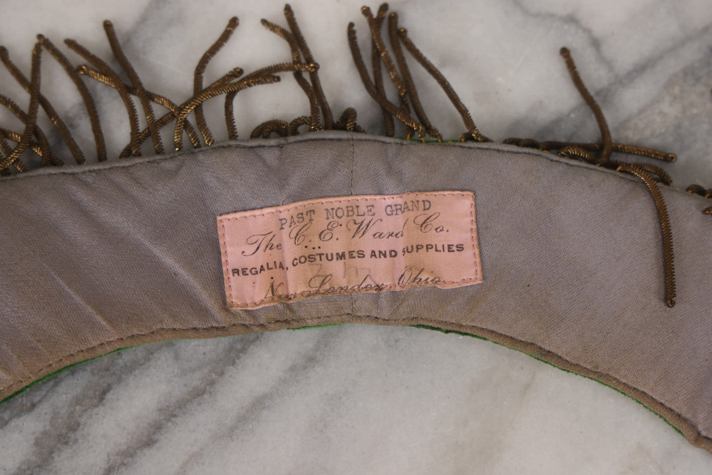 Lot 108 - Pair Of Vintage I.O.O.F.. Rebekah Past Noble Grand Collar Sashes By C.E. Ward Co., New London, Ohio, With Moon, Dove, Beehive, And White Iris Motifs