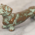 Lot 125 - Vintage McClelland Barclay Solid Bronze Dachshund Dog Sculpture With Verdigris Patina, 1-3/8" H