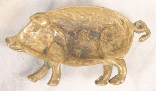 Lot 126 - Antique Brass Trinket Dish In The Form Of A Walking Boar