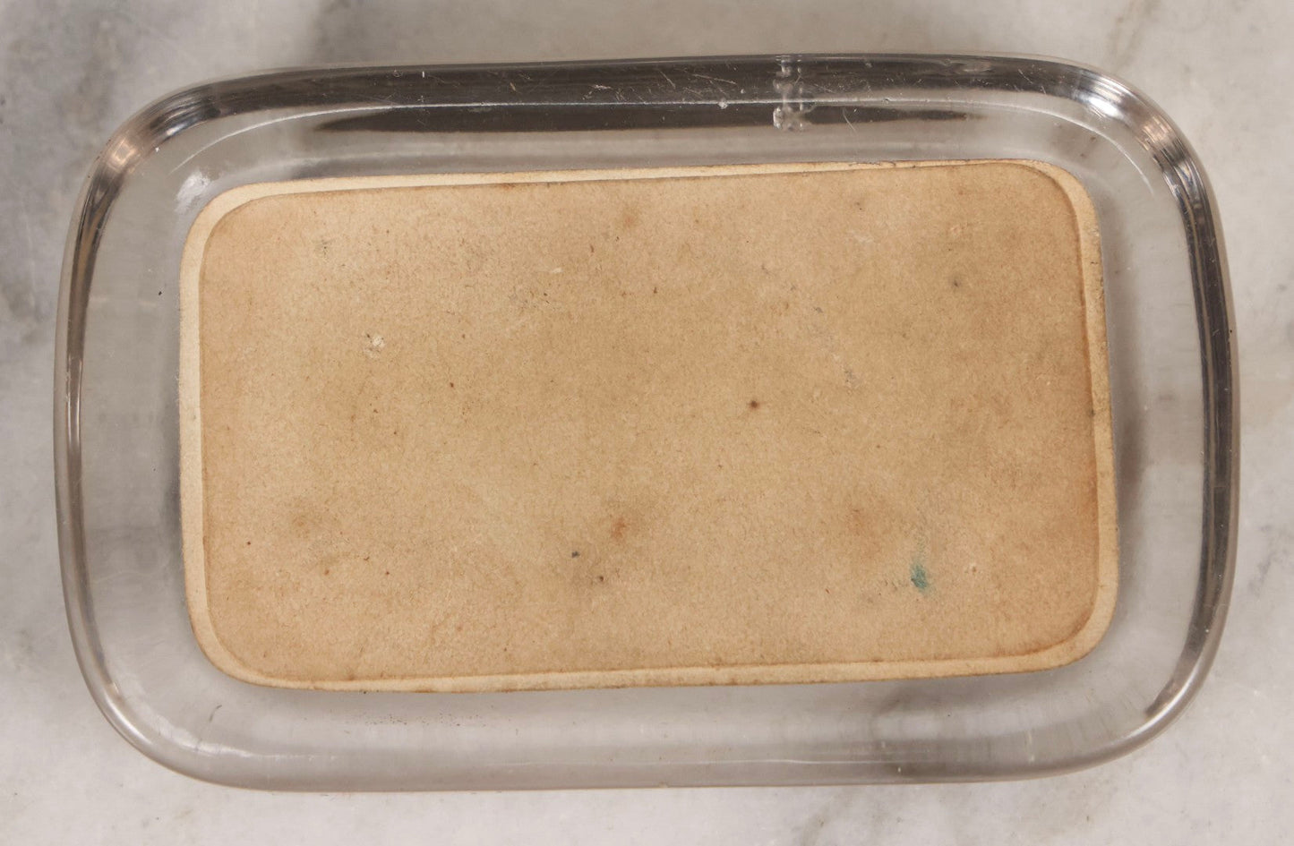 Lot 128 - Antique Glass Photo Paperweight Depicting Edward F. Searles' Mansion (“Searles' Folly”), Block Island, Rhode Island