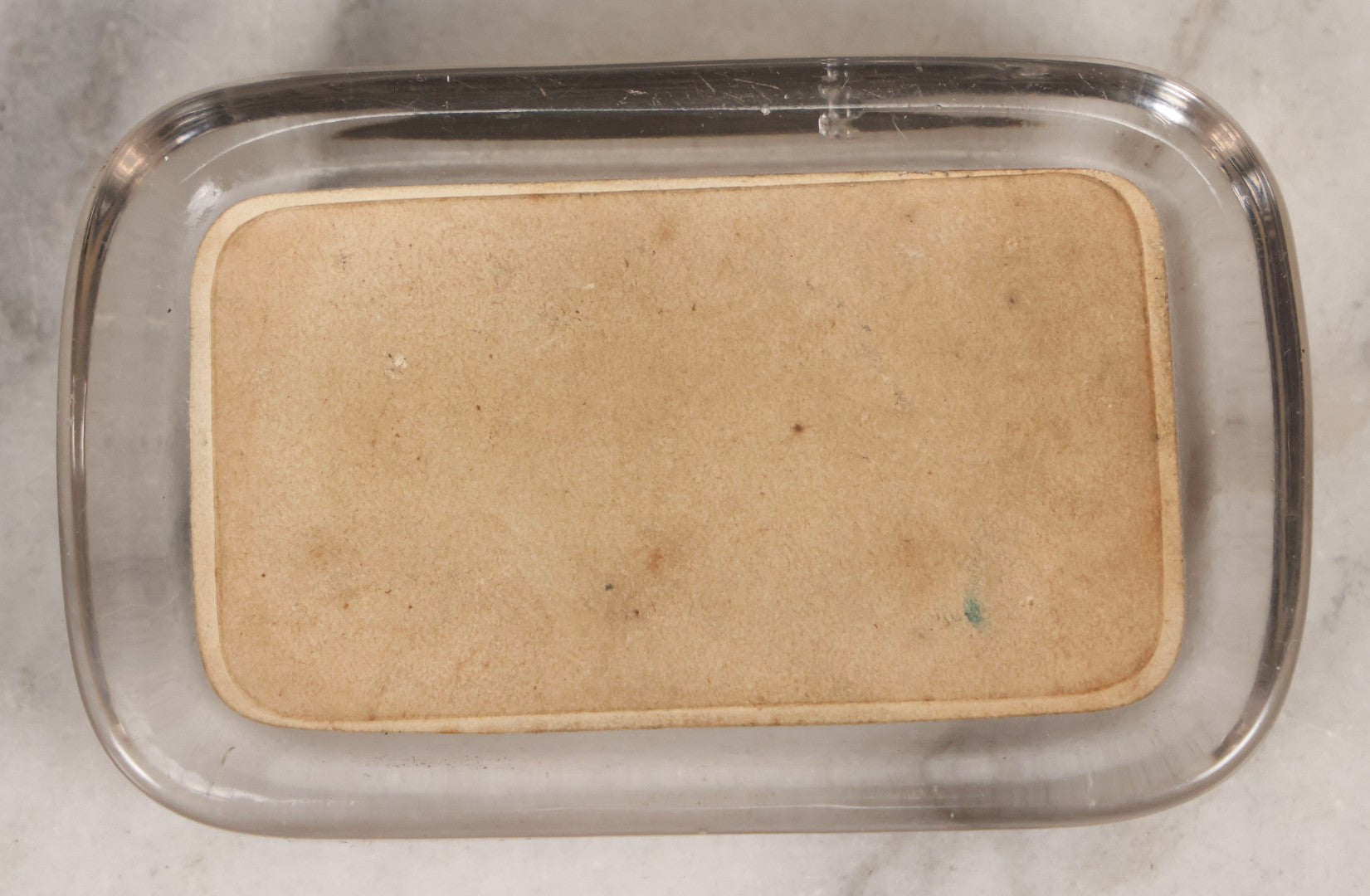 Lot 128 - Antique Glass Photo Paperweight Depicting Edward F. Searles' Mansion (“Searles' Folly”), Block Island, Rhode Island