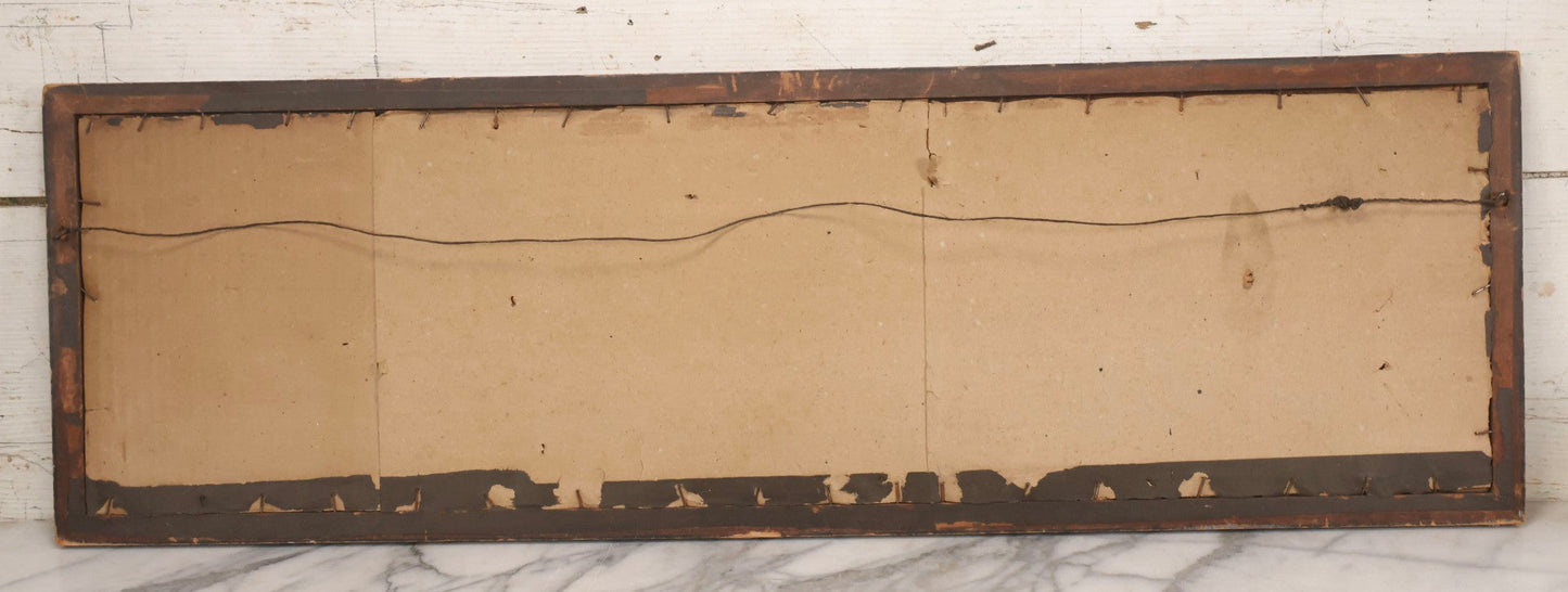 Lot 149 - Vintage Grave Rubbing Of Shakespeare's Tomb Inscription, “Blessed Be The Man That Spares These Stones, And Cursed Be He That Moves My Bones,” Framed, 36-3/4" x 11-3/4"