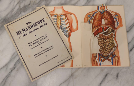 Lot 182 - Pair Of Vintage “The Humanoscope Of The Human Body” Cut-Out Manikin Booklets By Dr. Morris Fishbein, 1949