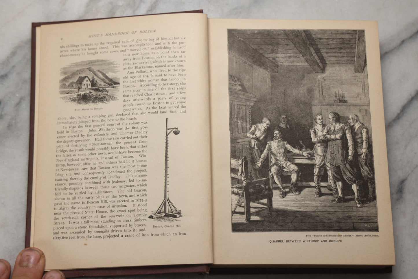 Lot 198 - "King's Hand-Book Of Boston" Antique Illustrated Guide Book By Moses King, Published By Moses King, Cambridge, Massachusetts, 1881