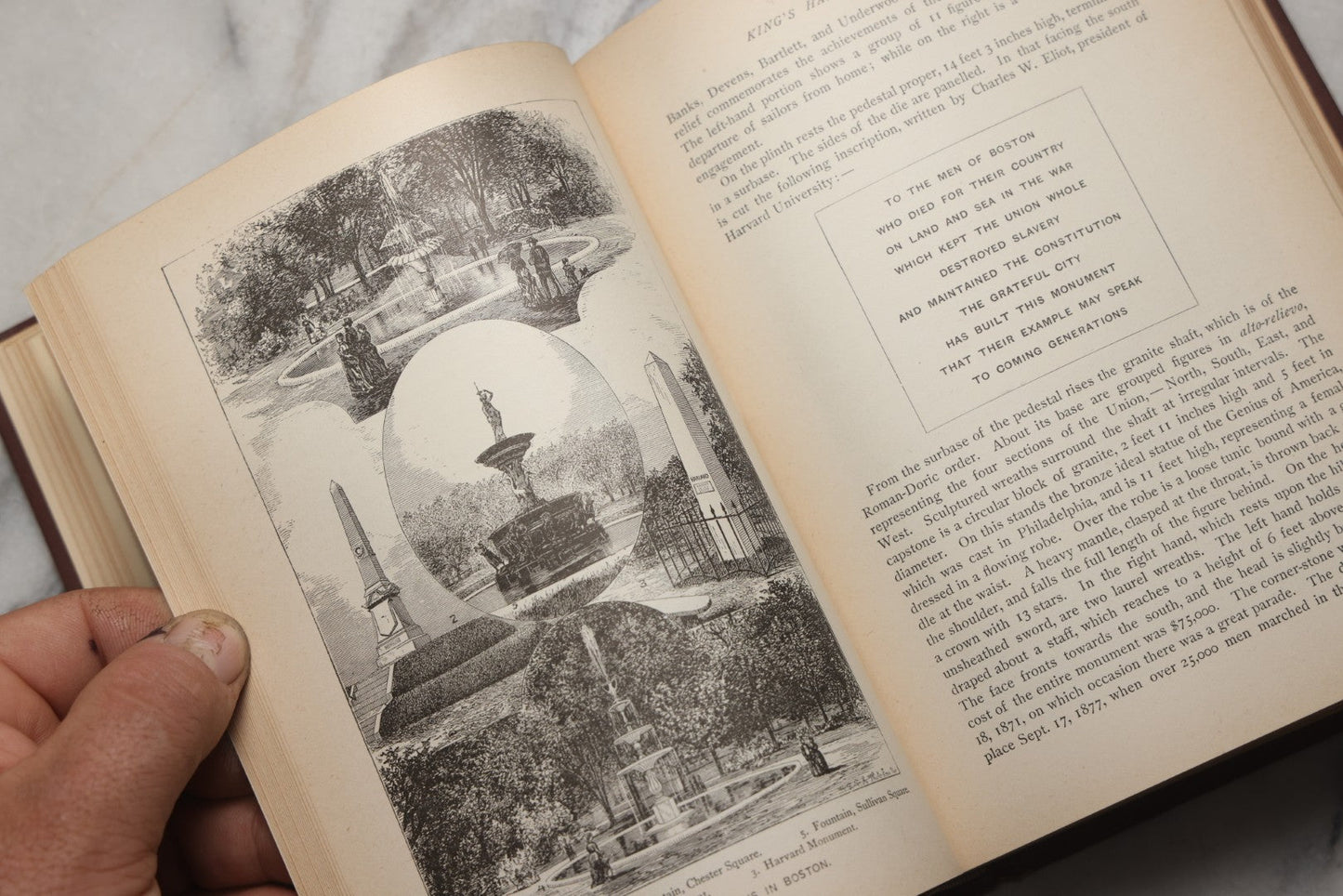 Lot 198 - "King's Hand-Book Of Boston" Antique Illustrated Guide Book By Moses King, Published By Moses King, Cambridge, Massachusetts, 1881