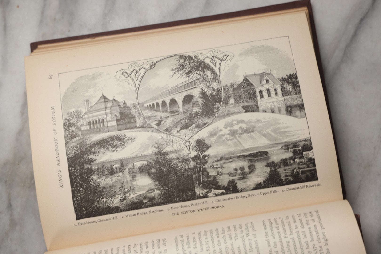Lot 198 - "King's Hand-Book Of Boston" Antique Illustrated Guide Book By Moses King, Published By Moses King, Cambridge, Massachusetts, 1881