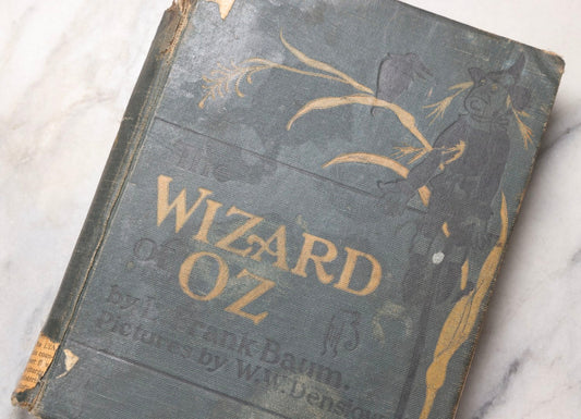Lot 216 - "The Wizard Of Oz" Antique Children's Book By L. Frank Baum, Illustrated By W.W. Denslow, Published By M.A. Donohue & Co., Chicago, 1903, Note Poor Condition