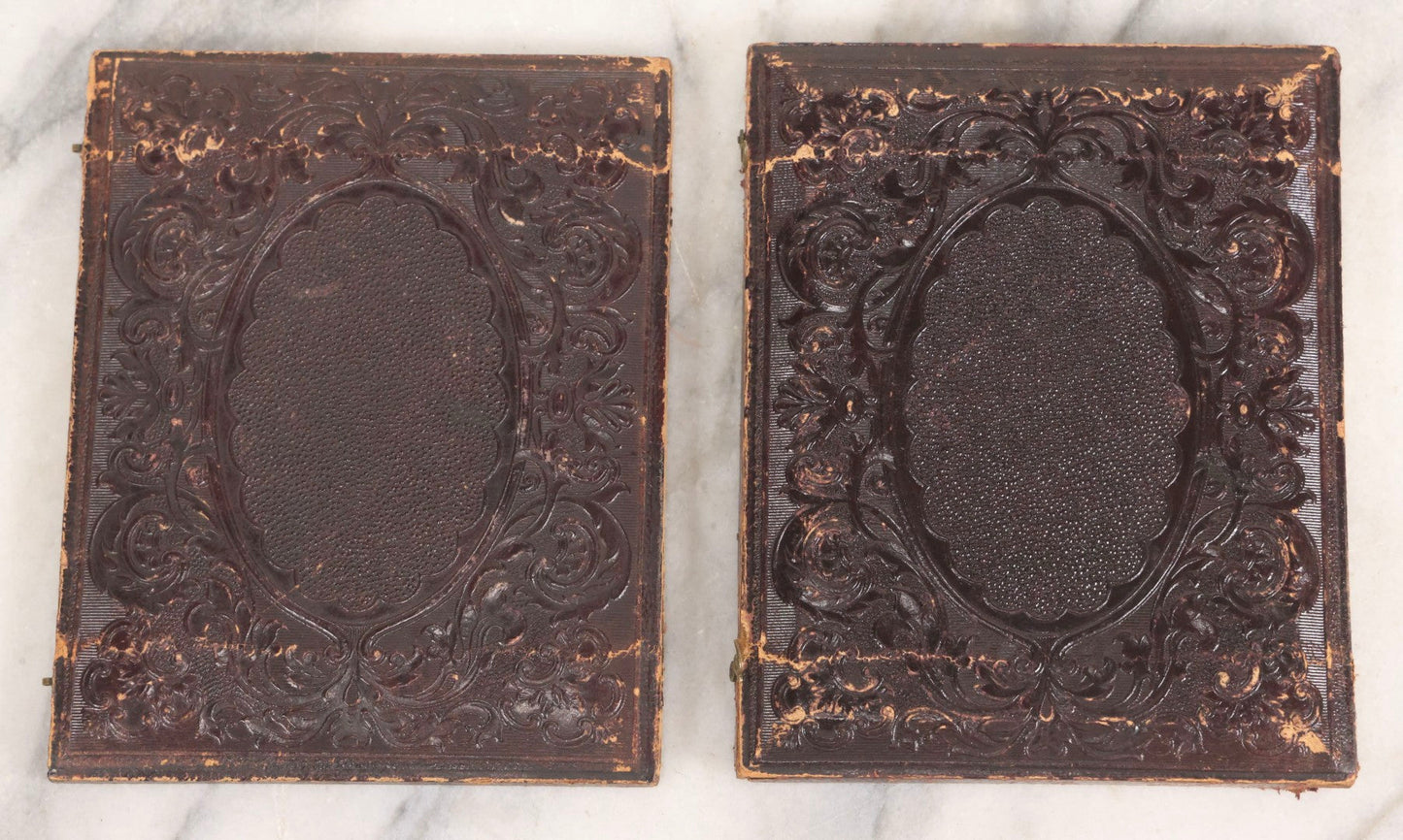 Lot 001 - Antique Half Plate Ambrotype Occupational Photograph Of Man Operating Apple Grinder And Cider Press, In Full Split Leatherette Case